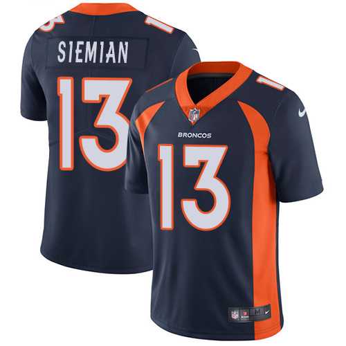 Nike Denver Broncos #13 Trevor Siemian Navy Blue Alternate NFL Vapor Untouchable Limited Jersey,We sell and wholesale Nike Denver Broncos #13 Trevor Siemian Navy Blue Alternate NFL Vapor Untouchable Limited Jersey on line form chian!